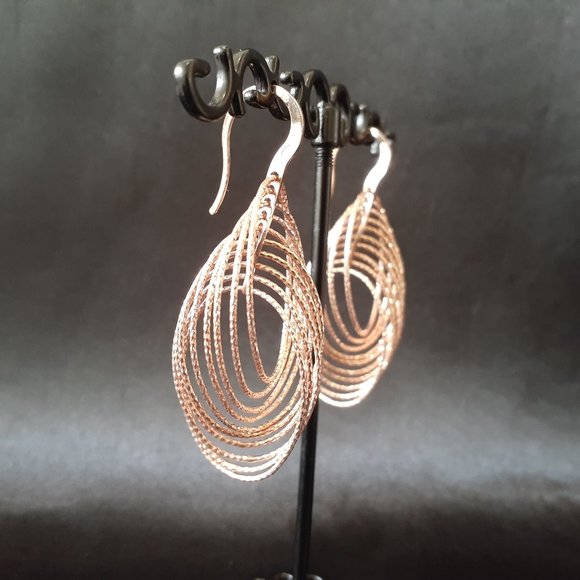 Sterling with Gold Overlay  Earrings - Picture 3 of 10